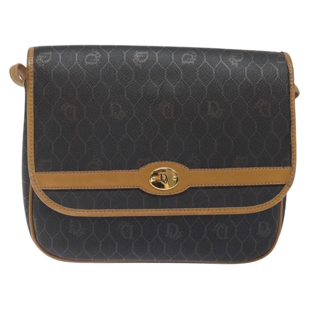 Dior Honeycomb Canvas Shoulder Bag Brown
